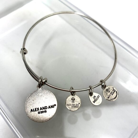 Alex and Ani Friend Charm Bracelet - Silver Finish Expands 2"- 3.5" - Picture 2 of 2